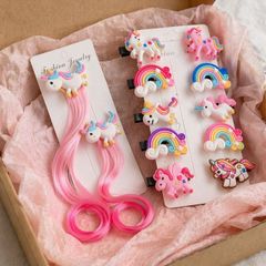 Unicorn & Rainbow Hair Clip Set