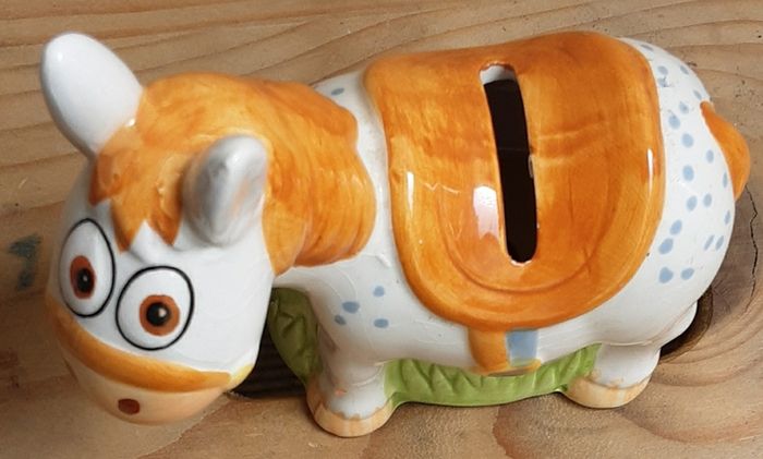 vintage collectable money box, nestle milky bar