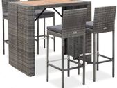 Garden Furniture Set 4  high chairs and a table