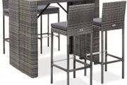 Garden Furniture Set 4  high chairs and a table