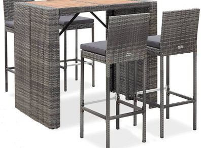 Garden Furniture Set 4  high chairs and a table