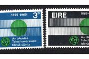 1965 Ireland Centenary International Telecommunications Union Commemorative Stamp Mint Never Hinged (MNH)