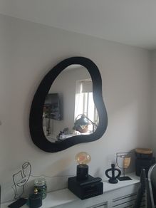 Black irregular mirror