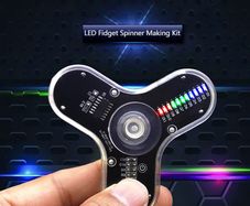 DIY Electronic Top Kit LED Fingertip Gyro Manufacture DIY Kit Fun Top Welding Electronic Components Fidget spinner Circuit Board Kit
