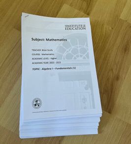 Leaving Cert Maths Institute Notes