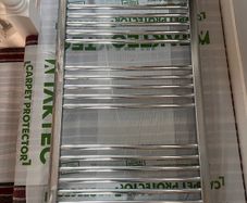 Large Chrome Heated Towel Radiator 60cm Wide Valves Included