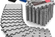 Soft Foam Floor Mat - 18 Pieces Protective Gym Flooring Set, Exercise Mats EVA Puzzle Rubber Tiles, Ground Surface Protection Workout Underlay Matting Sports Pool Home (FREE POSTAGE)