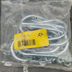 M6 34mm Bright Zinc Plated Steel Round U-Bolt