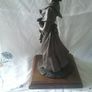 Genisis Style Bronzed Lady & Dog Figurine Image 4