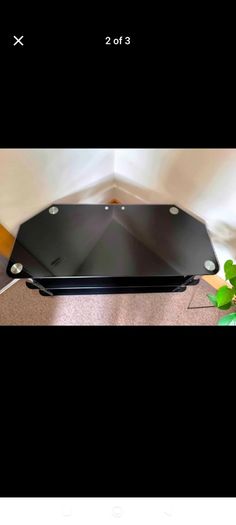 Black Glass Corner TV Stand  TV Unit