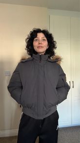 Zavetti Canada gray cropped jacket