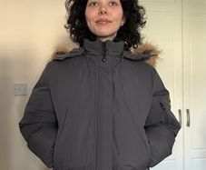 Zavetti Canada gray cropped jacket