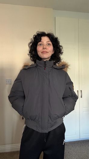 Zavetti Canada gray cropped jacket
