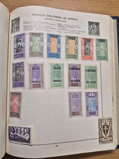 stamp album with stamps of the world