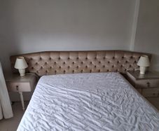 Velour Head board & matching dressing table stool