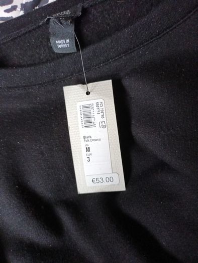 River Island  Black Fold Dreams Dress. S. M- 14-16.    B.N.W.T