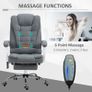 Heated 6 Points Vibration Massage Executive Office Chair Adjustable Swivel Image 7