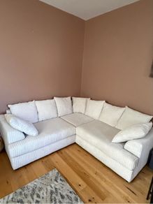 White corner sofa