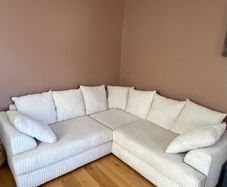 White corner sofa