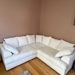 White corner sofa