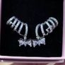 Pandora Bridgerton Sparkling Climbing Bow Earrings New Image 4