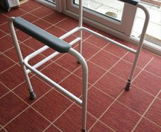 Support frame for toilet.