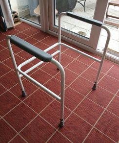 Support frame for toilet.