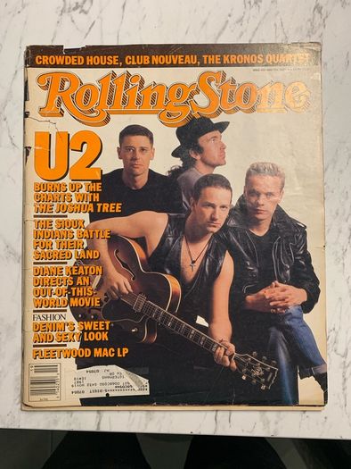 Vintage Rolling Stone magazine issue 499 May 7, 1987 U2 on the cover