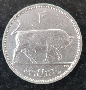 Ireland Excellent 1942 Silver Shilling Coin