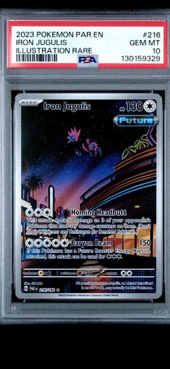 PSA 10 Iron Jugulis 216/182 Paradox Rift IR Holo Pokemon Card - Gem Mint