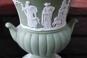 Wedgwood Jasperware Sage Green "Maidens" Urn Vase
