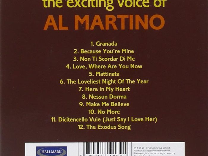 Exciting Voice Of Al Martino CD. Free Postage!
