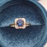 9 ct  blue sapphire and diamond ring size N Image 10