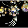 Vintage Aurora Borealis Rhinestone Cluster Brooch Image 3