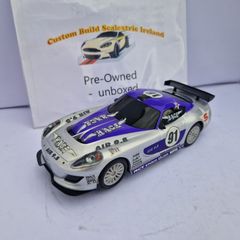 Scalextric GP Racer- silver + purple Slot Car