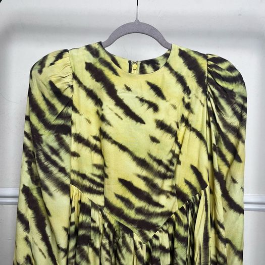 Rotate Alison Tiger Print Mini Dress Sz 8UK 4US S Long Sleeve Flowy Party