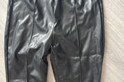 leather look trousers