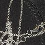 Silver Tri-Stone Heart Collar Necklace Brand New Image 3