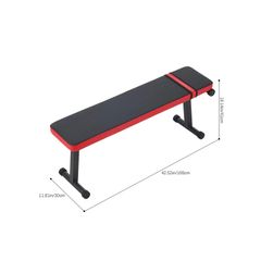 PRO Flat Weights Bench Foldable Exercise Home Gym Bench - FREE DELIVERY