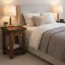 Premium Modern Rustic Dark Walnut Bedside tables, pair . Solid chunky wood, handcrafted Image 2