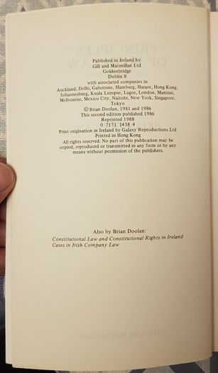 Principles Of Irish Law by Brian Doolan
