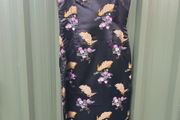 Vintage elegant cheongsam, sz small, hand taylored, brocade silk, D18 post 6e
