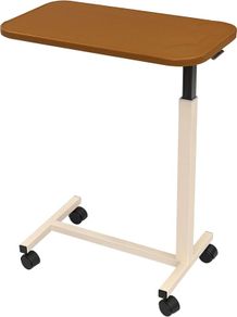 Height Adjustable Portable Overbed Table with Wheels Adjustable Over Bed Table for Elderly