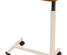 Height Adjustable Portable Overbed Table with Wheels Adjustable Over Bed Table for Elderly