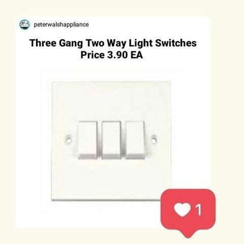 Wellco 3 Gang Two Way Light Switch s  Plus Assorted Sockets Switches All Individual y Priced