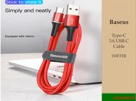 main image for ad Baseus 3A Type-C USB-C cable Nylon Braided charging cable For Samsung Huawei