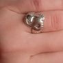 Vintage Children of Lir swan sterling silver ring size L Image 3