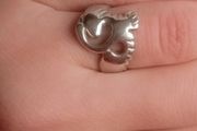 Vintage Children of Lir swan sterling silver ring size L