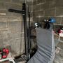 Wall mounted folding squat rack