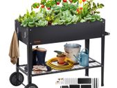 Raised Garden Bed, Galvanized Metal Planter Box